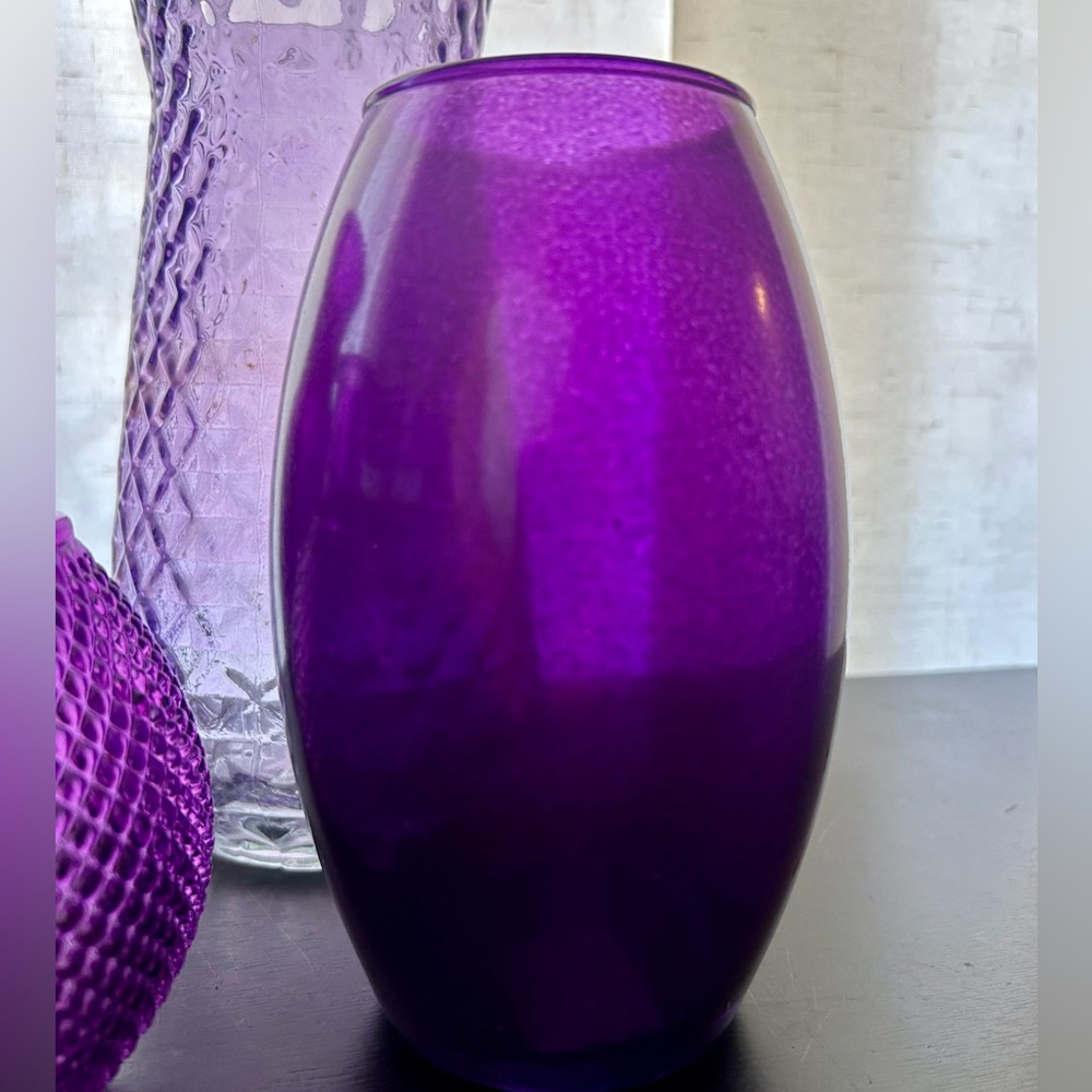 Purple vase.